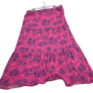 LulaRoe Women's Midi Skirt Pink Size 3XL